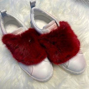 Valentino garavani with red fur size 7 original price 1240